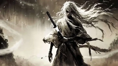 White Haired Warrior Live Wallpaper animated wallpaper preview