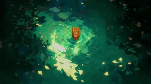 Curious Kitten in Water Live Wallpaper animated wallpaper preview