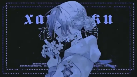 Anime Girl Blue Flowers Live Wallpaper animated wallpaper preview