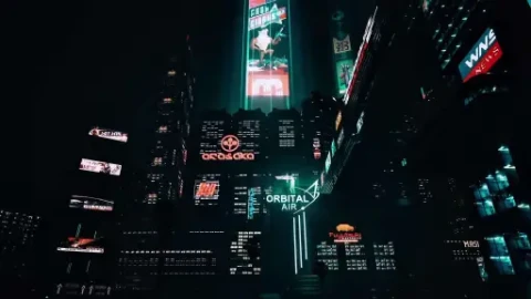 Cyberpunk City Night View Live Wallpaper animated wallpaper preview
