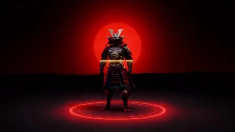 Red Sun Samurai Live Wallpaper - Free Live Wallpaper