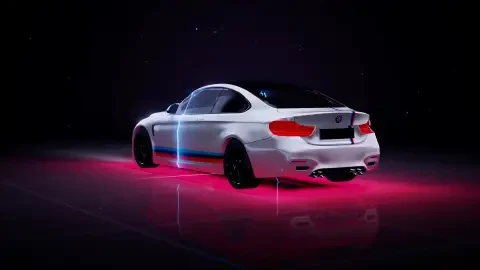 BMW M4 Neon Lights Live Wallpaper - Free Live Wallpaper