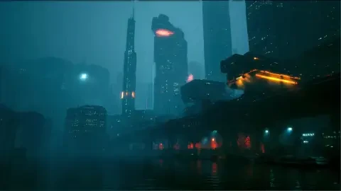 Cyberpunk Rainy City Live Wallpaper animated wallpaper preview