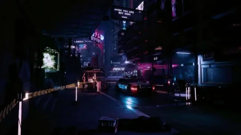 Cyberpunk City Night Street Live Wallpaper animated wallpaper preview