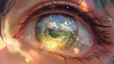 World in an Eye Reflection Live Wallpaper animated wallpaper preview