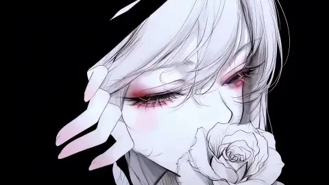 White Rose & Blue Eyes Live Wallpaper animated wallpaper preview