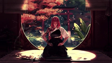 PC Samurai Girl Meditate Live Wallpaper Free – Free Live Wallpaper