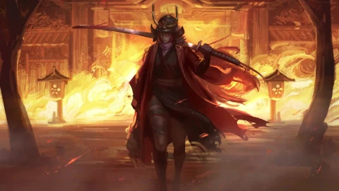 PC Samurai Girl with Katana Live Wallpaper Free - With Wallpaper