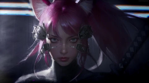 PC Samurai Girl Cyberpunk 2077 Live Wallpaper Free animated wallpaper preview