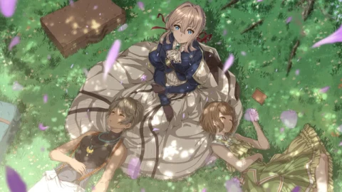Violet And Iris And Erica Relaxing Together Violet Evergarden HD Live Wallpaper For PC - Kostenloses Live Wallpaper
