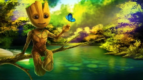 Baby Groot Guardians Of The Galaxy HD Live Wallpaper For PC animated wallpaper preview