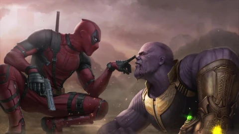 Deadpool Booping Thanos On The Nose Marvel HD Live Wallpaper For PC - Kostenloses Live Wallpaper