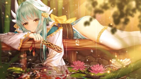 Kiyohime Playing With Water Fate Grand Order HD Live Wallpaper For PC - With Wallpaper