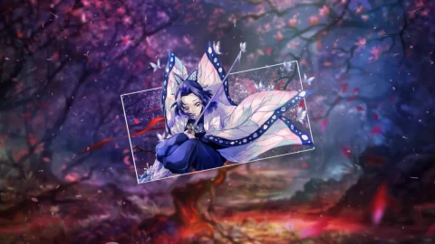 Kochou Shinobu Kimetsu No Yaiba HD Live Wallpaper For PC animated wallpaper preview