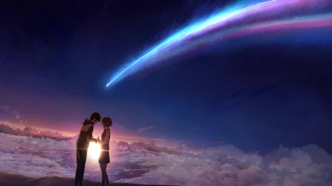 Mitsuha And Taki Comet Your Name HD Live Wallpaper For PC - Pc Wallpaper