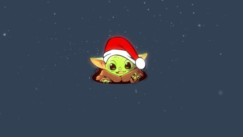 Baby Yoda Mandalorian Christmas HD Live Wallpaper For PC - Pc Wallpaper