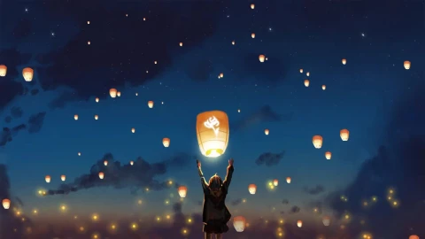 Light The Night Sky Lantern Festival HD Live Wallpaper For PC - Pc Wallpaper