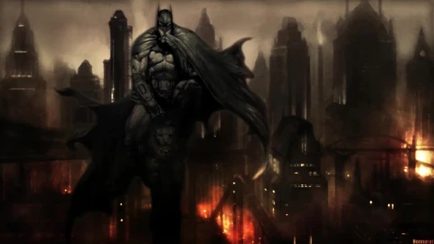 Batman At The Top Of The Gotham City HD Live Wallpaper For PC - Pc Wallpaper