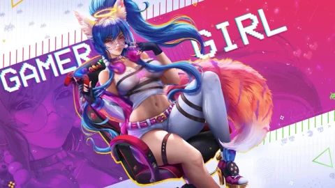 Gamer Girl Rinnie HD Live Wallpaper For PC - Stock Video Ice Cubes Thawing On Black Background Animated Wallpaper Wallpaper