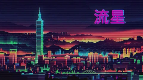 80s Style Taiwan City HD Live Wallpaper For PC - Stock Video Ice Cubes Thawing On Black Background Animated Wallpaper Wallpaper