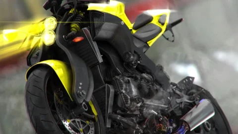 Neo Retro Motorcycle HD Live Wallpaper For PC - Stock Video Ice Cubes Thawing On Black Background Animated Wallpaper Wallpaper