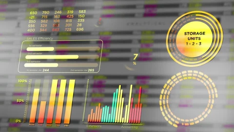 Stock Video 3d hud style sales chart infographic animatio PC Live Wallpaper - Stock Video Ice Cubes Thawing On Black Background Animated Wallpaper Wallpaper