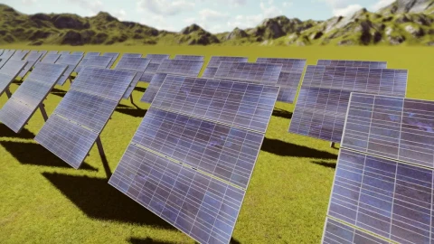 Stock Video 3d solar panels in the countryside PC Live Wallpaper - Stock Video Ice Cubes Thawing On Black Background Animated Wallpaper Wallpaper