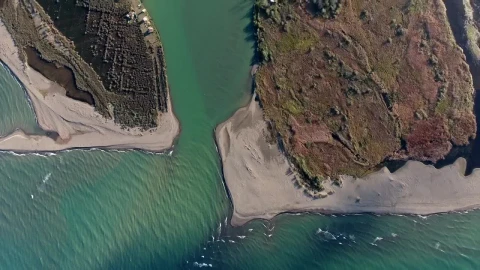 Stock Video Aerial View Of The River And Agricultural Fields Live Wallpaper for PC - Lo fi aesthetic Wallpaper