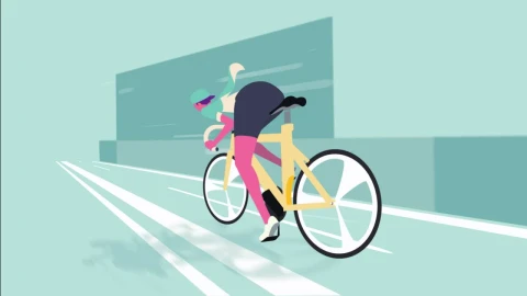 Stock Video Animation Of A Cyclist Moving Fast Live Wallpaper For PC – Free Live Wallpaper