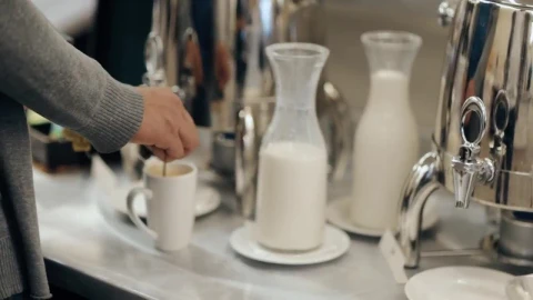 Stock Video Breakfast Bar Or Coffee Bar With A Woman Preparing Tea Live Wallpaper For PC - Wallpaper video anime Wallpaper