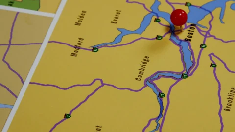 Stock Video Boston Marked On A Map Live Wallpaper For PC - Wallpaper video anime Wallpaper