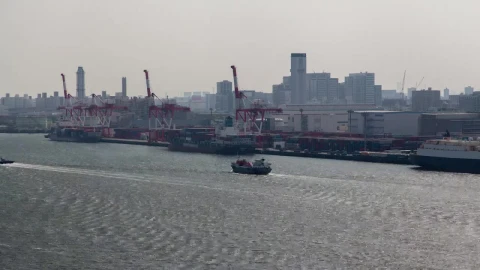 Stock Video Boat Traffic In The River By The Tokio Port Live Wallpaper For PC - Wallpaper video anime Wallpaper