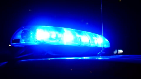 Stock Video Blue Police Turrets Flashing In The Dark Live Wallpaper For PC - Wallpaper video anime Wallpaper