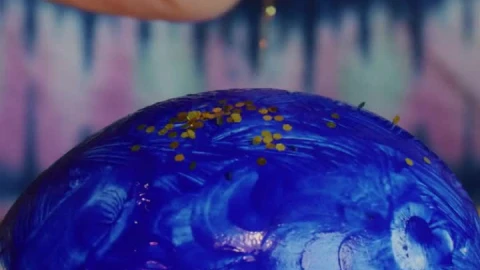 Stock Video Blue Easter Egg With Glitter Live Wallpaper For PC - Wallpaper video anime Wallpaper