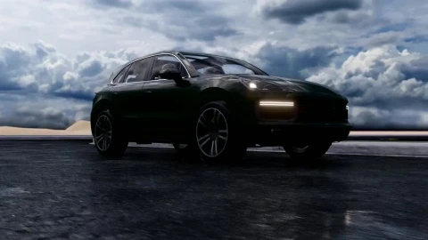 Stock Video Black Sports Suv In The Road Live Wallpaper For PC - Live Wallpaper