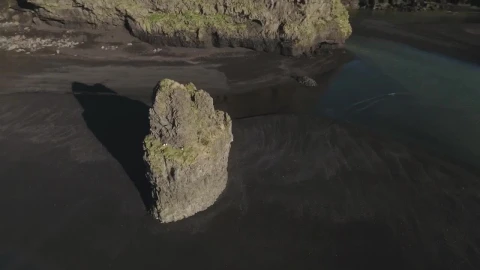 Stock Video Black Sand Beach Rock Formation Live Wallpaper For PC - Live Wallpaper