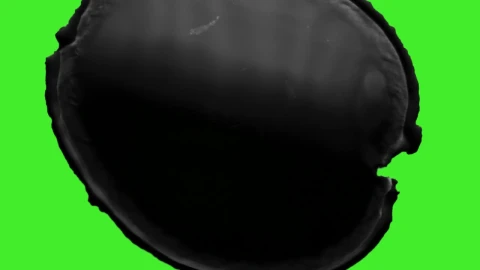Stock Video Black Ink Covering A Green Background Live Wallpaper For PC - Live Wallpaper