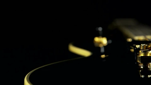 Stock Video Black Guitar In A Dark Room Live Wallpaper For PC - Live Wallpaper