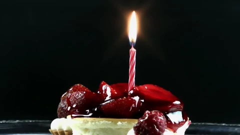 Stock Video Birthday Cake With Strawberries Live Wallpaper For PC - Live Wallpaper
