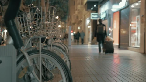 Stock Video Bikes Parked During The Night Live Wallpaper For PC - Live Wallpaper