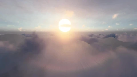 Stock Video Big Sun Over The A Clouds Layer Live Wallpaper For PC - Live Wallpaper