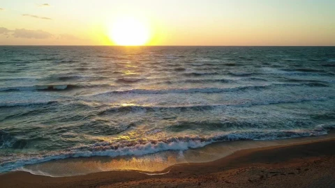 Stock Video Big Sun On The Beach And Sea Skyline Live Wallpaper For PC - Live Wallpaper