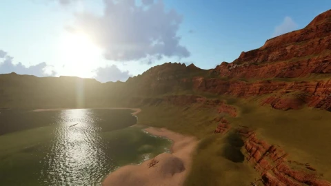 Stock Video Big Ponds In The Bottom Of A Canyon Live Wallpaper For PC - Birds of prey Wallpaper