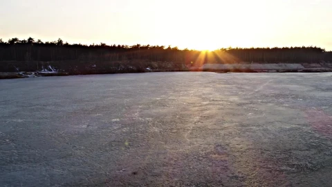 Stock Video Big Frozen Lake Near A Forest Live Wallpaper For PC - Live Wallpaper