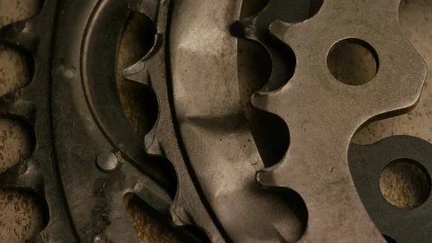 Stock Video Bicycle Metal Gears Rotating Close Up Live Wallpaper For PC - Live Wallpaper