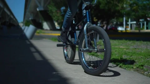 Stock Video Bicycle Being Used On The Sidewalk Live Wallpaper For PC - Live Wallpaper