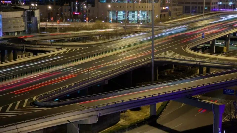 Stock Video Beijing Roads Junction With Fast Traffic Live Wallpaper For PC - Live Wallpaper