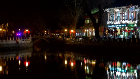 Stock Video Beijing Old City Street With Restaurants Live Wallpaper For PC - Live Wallpaper