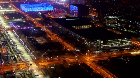 Stock Video Beijing National Convention Center At Night Live Wallpaper For PC - Live Wallpaper