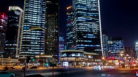 Stock Video Beijing Crosswalk At Night Time Lapse Live Wallpaper For PC - Live Wallpaper